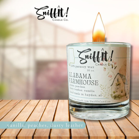 Alabama Farmhouse 10 oz. Wooden Wick Candle