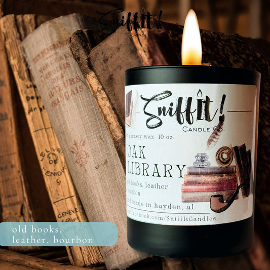 Oak Library 12 oz. Wooden Wick Candle **Sniffit! EXCLUSIVE!**